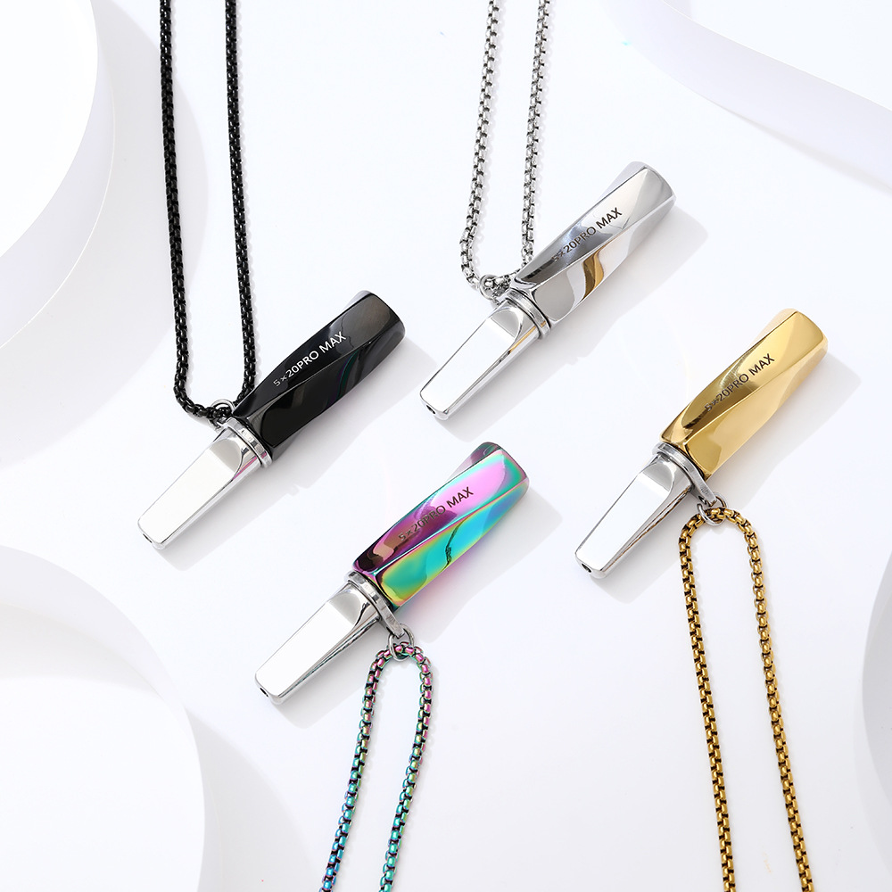 Vaping Air - Collier inhalateur en acier inoxydable, diffuseur