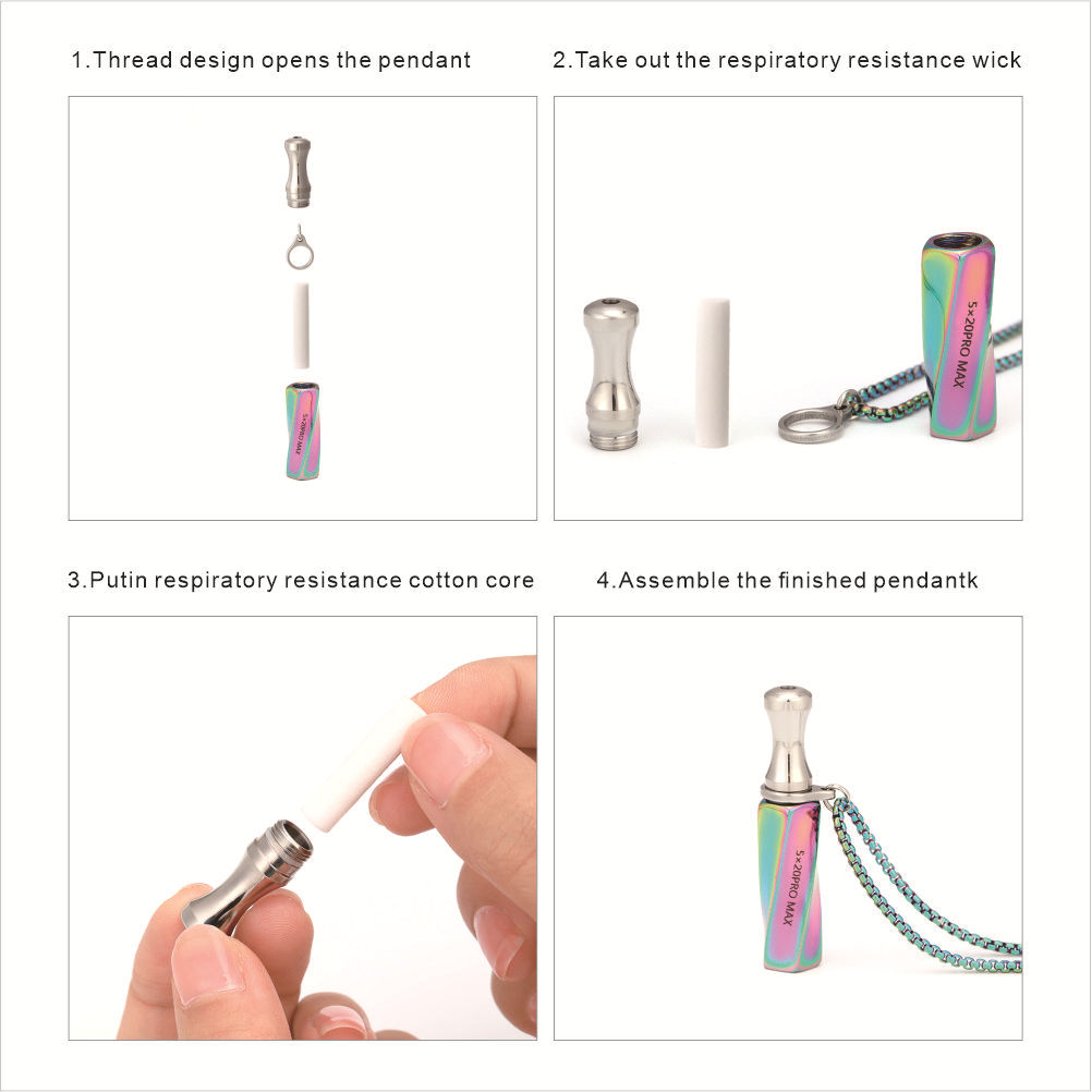 Collier inhalateur en acier in - Vaping Air avis et prix