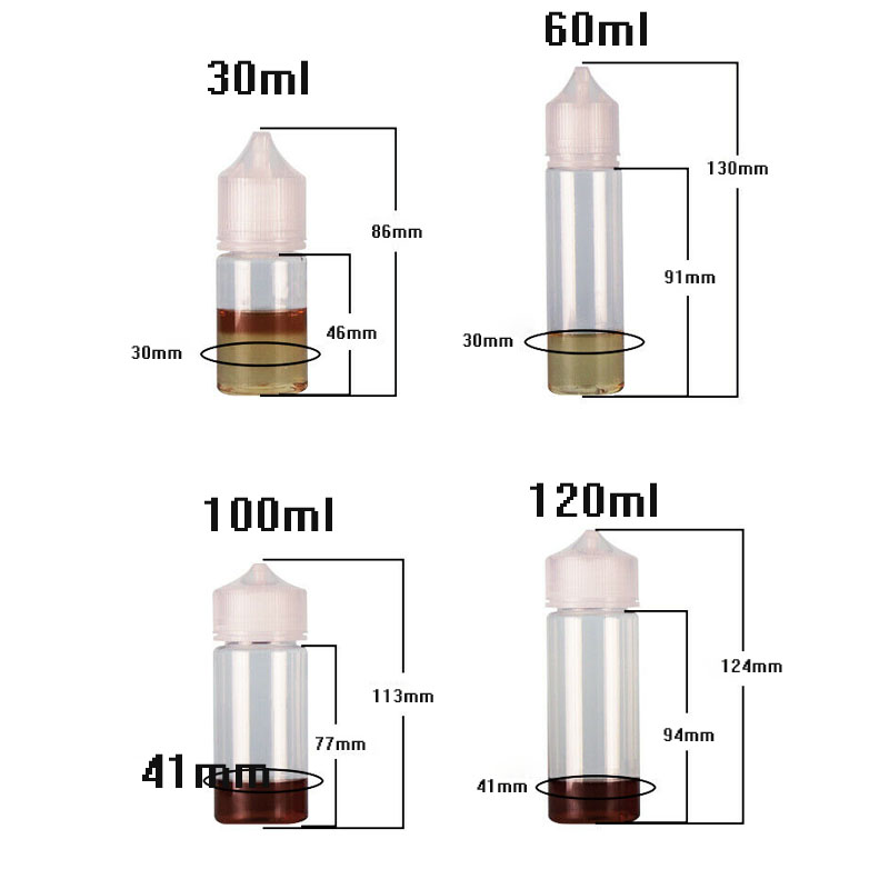 5 pièces 30 ml/60 ml/100 ml/12 - Juice Bottle Dropper avis et prix