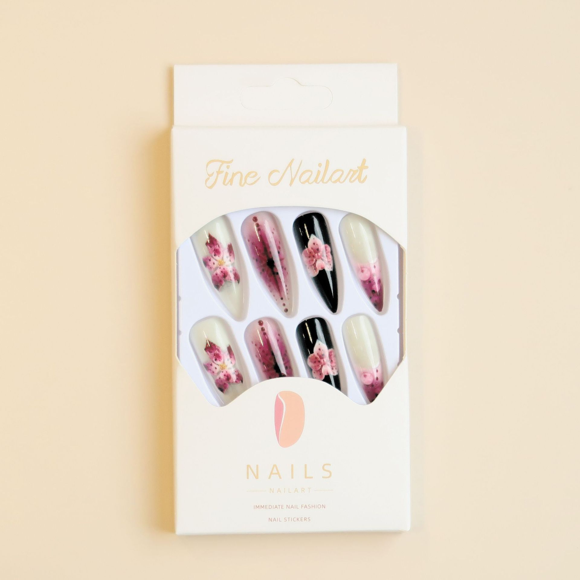 24 pièces de faux ongles à pre - Drip Tip Resin avis et prix